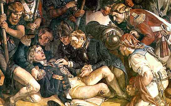 (2) 'The Death of Nelson' by Daniel Maclise