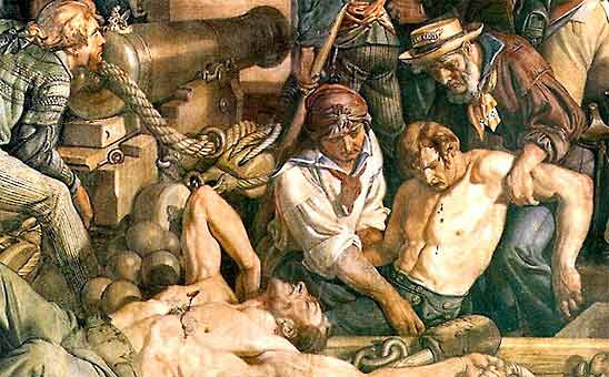 (7) 'The Death of Nelson' by Daniel Maclise